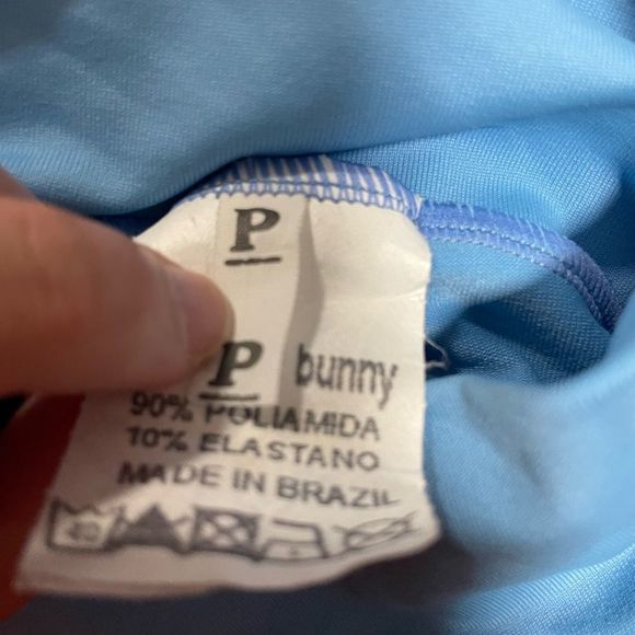 Bombshellbunny fitness blue Booty Scrunch small shorts - Picture 3 of 3